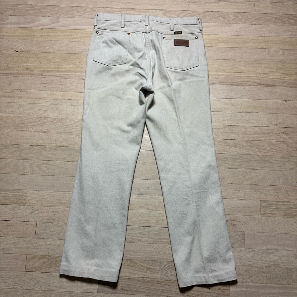 Vintage Wrangler 936 Cowboy Cut Slim Fit Jeans 36x34 White USA Made - Picture 9 of 10